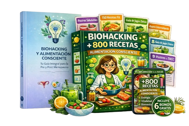 Biohacking + 800 Recetas Diseñadas Para Llenarte de Energía y Vitalidad.