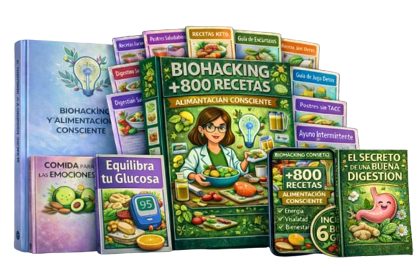 Biohacking + 800 Recetas Diseñadas Para Llenarte de Energía y Vitalidad- Mejorada
